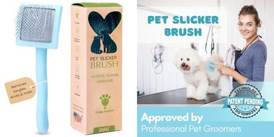 Flying Pawfect Dematting & Shedding Slicker Brush for Pets
