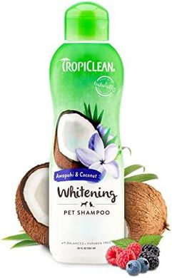 TropiClean Whitening Pet Shampoo: Safe for puppies & kittens, all coats & colors.
