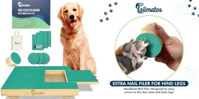 Bamboo Dog Nail Scratch & Treat Board with Tote
