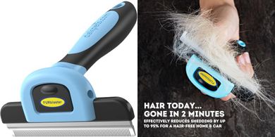 DakPets Deshedding Tool: Stainless Steel Brush for Cats & Dogs