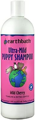 Earthbath Wild Cherry Puppy Shampoo: Gentle, Tearless, Deodorizing Dog Wash (16 oz)
