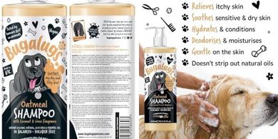 Oatmeal & Aloe Vera Dog Shampoo: Vegan & Fragrance-Free
