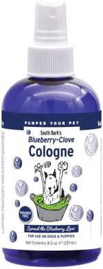 South Bark Blueberry Clove Dog Cologne: Long-lasting, deodorizing spray.
