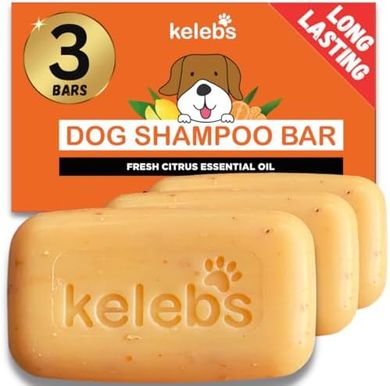 Natural Citrus Dog Shampoo Bars: Eco-Friendly, Vegan, 3-Pack
