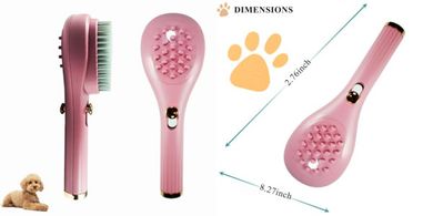 Soft Puppy Brush for Small Breeds: Gentle Grooming, Travel-Ready (Pink)
