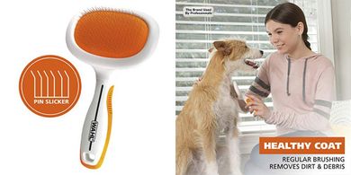 WAHL Premium Pet Slicker Brush: Ergonomic Grip for Dogs & Cats
