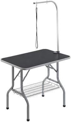 VEVOR Foldable Pet Grooming Table with Arm & Loop, 36"x24", 330lbs
