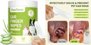 Aloe-Scented Ear Cleaning Wipes for Pets (50 count)