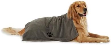 Bone Dry X-Large Microfiber Pet Grooming Towels (Gray, 41x23.5")