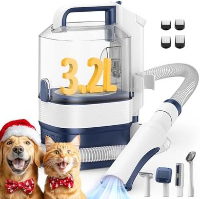 Cordless Pet Grooming Vacuum Kit: Powerful, Quiet, 6 Tools Included