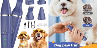 Oneisall Cordless Dog Grooming Kit: Clippers, Trimmer, Grinder & Guards
