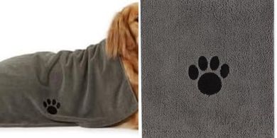 Bone Dry X-Large Microfiber Pet Grooming Towels (Gray)