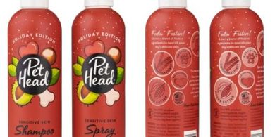 Pet Head Festive Dog Shampoo and Spray Set | Roasted Chestnut with Cinnamon Scent |Christmas Shampoo for Dogs with Sensitive Skin | Vegan | Gentle Formula for Puppies | Made in USA | 10.1 fl. oz. each