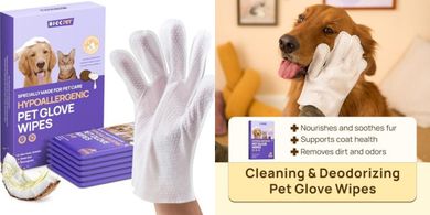 Pet Bath Wipes: Hypoallergenic, Coconut Oil, for Dogs & Cats
