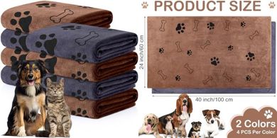 Chumia Microfiber Pet Drying Towels (8-pack, Medium)