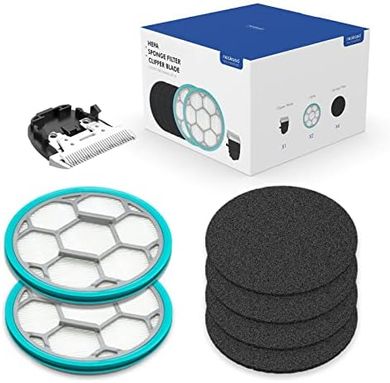 P1 Pro Pet Grooming Kit: Sponge Filter, Clipper, HEPA Vacuum