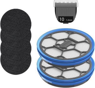 Pet Grooming Vacuum Replacement Kit: HEPA, Sponge, & Blade Filters