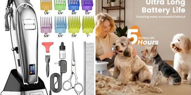 Oneisall Cordless Dog Clippers: Quiet, Powerful, All-Steel Blades