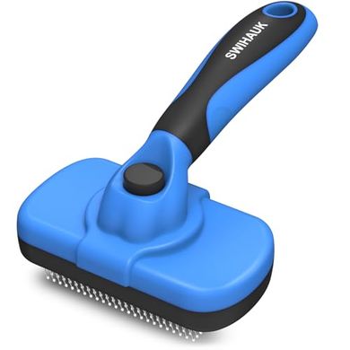 Swihauk Self-Cleaning Slicker Brush: Deshedding Tool for Dogs & Cats