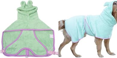 Green Super Absorbent Dog & Cat Drying Robe (XS-L)