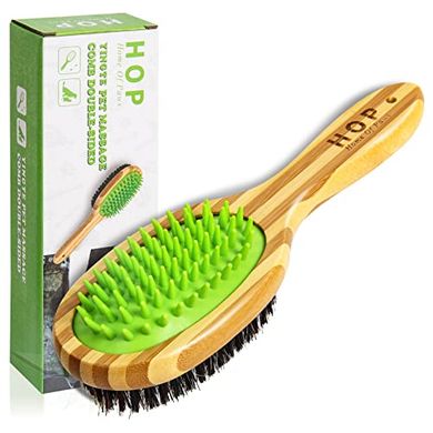 Silicone Pet Brush: Detangles, Sheds, Massages, Gentle