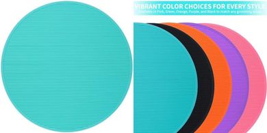 Pet Grooming Mat: Padded, Non-Slip, 22.4-inch Diameter