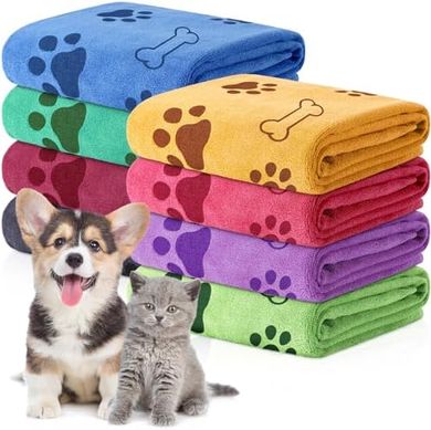 Chumia Microfiber Pet Drying Towels (8-pack, 18x28")