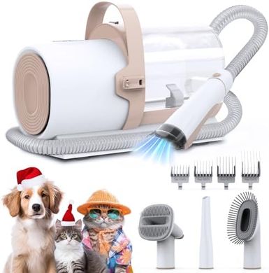 Powerful Dog Grooming Vacuum with 4 Tools & 2.5L Dustbin