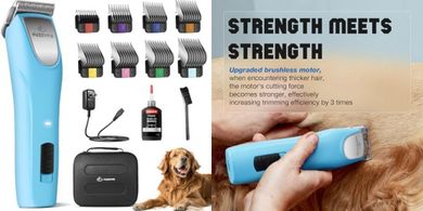 Professional Low-Noise Dog & Pet Clippers with Stainless Steel Blades