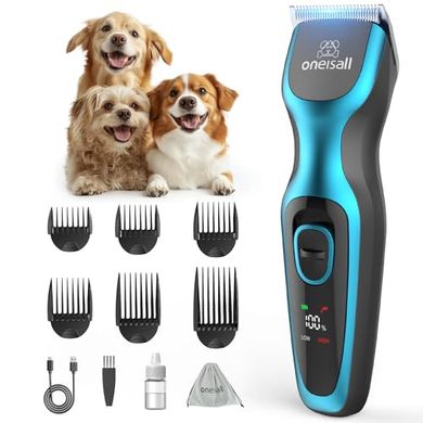 Quiet, Powerful Cordless Dog Clippers with Detachable Blades