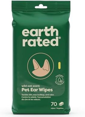 Earth Rated Hypoallergenic Ear Wipes for Dogs & Cats (70 ct)