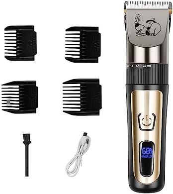 Cordless, Quiet Dog & Cat Grooming Clipper Kit with Adjustable Comb