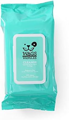 Hypoallergenic Dog Wipes (100 count), fragrance-free, for sensitive skin.