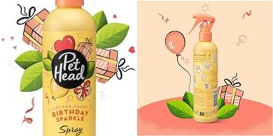 Pet Head Sparkle Dog Deodorizer: Cotton Candy, Sensitive Skin, Vegan.