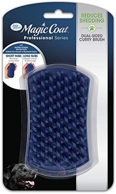 Four Paws Magic Coat Grooming Brush: Dual-sided, deodorizing, oil-stimulating.