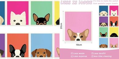 Cute Dog Dishcloths: 8 Reusable Cotton Towels
