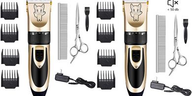 Quiet Cordless Dog & Cat Grooming Kit (Gold)
