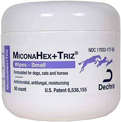 MiconaHex+Triz Anti-Fungal Wipes for Pets (50 count)