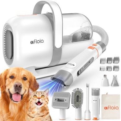 Afloia Pet Grooming Kit: Clippers, Trimmer, Vacuum, Brush & More