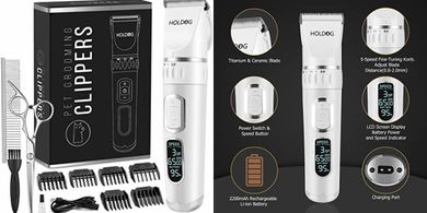 Professional Cordless Dog & Cat Clippers for Thick Coats

