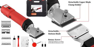 DUCKBOY Heavy-Duty Animal Clippers: 500W Professional Shearing for Thick Coats
