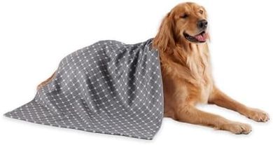Bone Dry Pet Grooming Towels: X-Large, Absorbent Microfiber (Trellis Gray)
