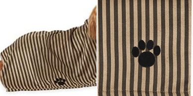 Bone Dry X-Large Microfiber Pet Grooming Towels (Brown Stripes)