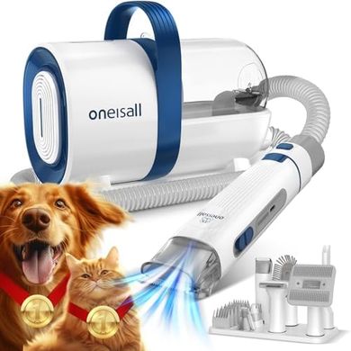 Oneisall Pet Grooming Vacuum: Clipper, Grinder, Brush & Tools