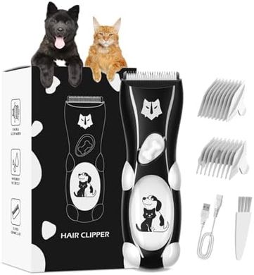 Black Dog Professional Cordless Pet Clippers with 5 Accessories
