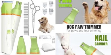 Quiet Electric Pet Grooming Kit: Clippers, Trimmer, Scissors, Comb