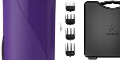 Andis EasyClip Pro Animal Clipper Kit: 7 Ceramic Blades, Corded, Purple
