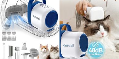 Oneisall Cat Grooming Vacuum: 6-in-1 Hair Removal & Trimming Kit