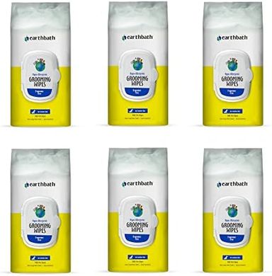 Earthbath Hypoallergenic Fragrance-Free Dog Wipes (6 x 100)