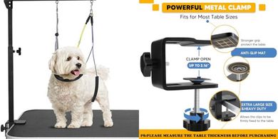 Portable Adjustable Pet Grooming Arm with Restraint